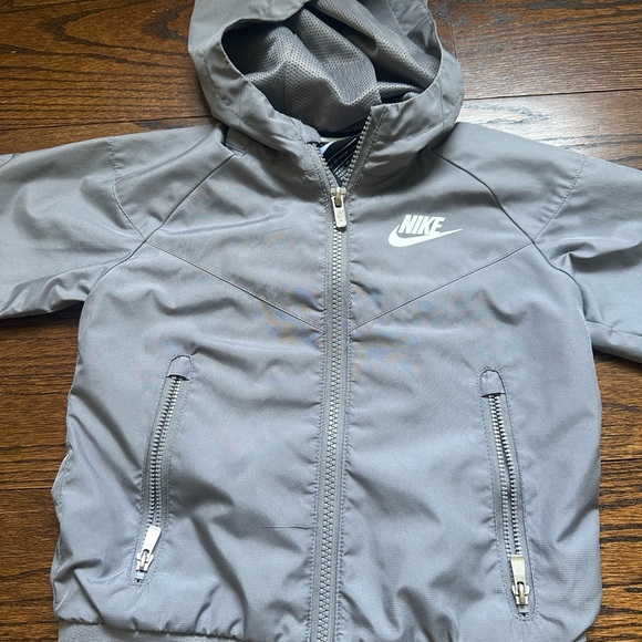 Nike Toddler Boys Gray Windbreaker Rain Jacket - 4t - Picture 1 of 4